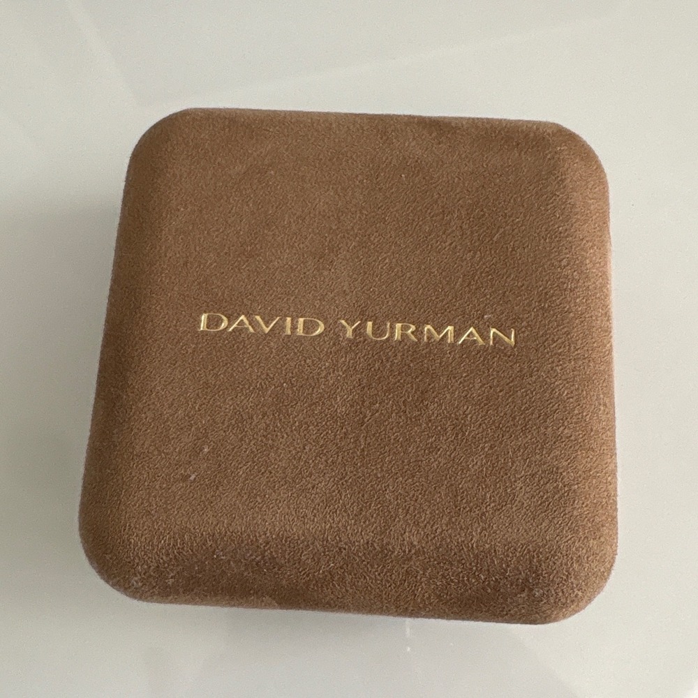 David Yurman Empty Jewelry Box Brown Velvet Suede Gift Presentation Case